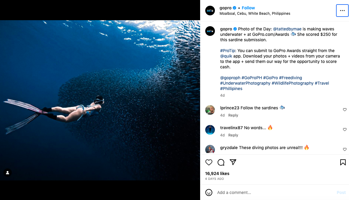 GoPro content marketing contest